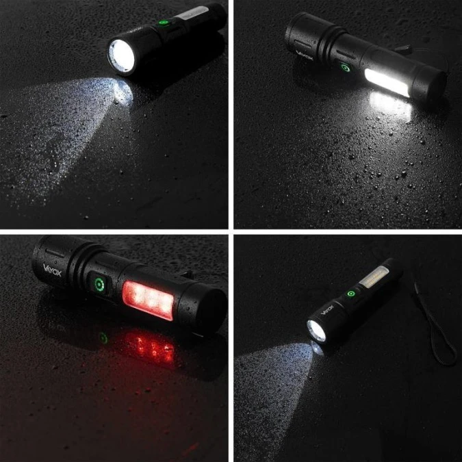 Latarka akumulatorowa taktyczna 260lm 5W LED + SMD VA0181 VAYOX - obrazek 3