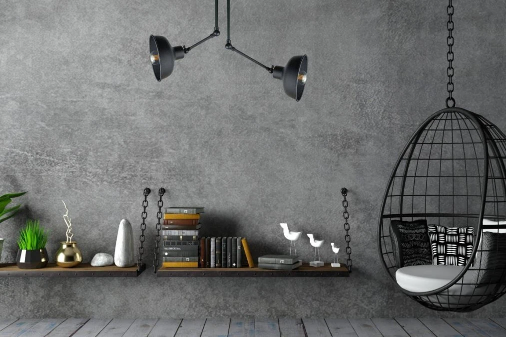Lampa sufitowa nowoczesna 2xE27 HERMES BLACK - obrazek 2
