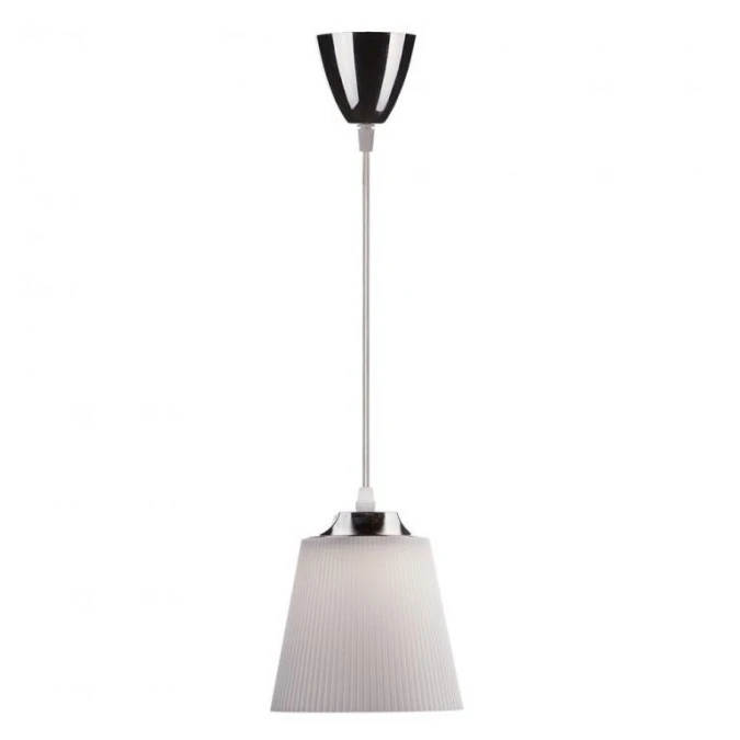Lampka Nocna VT‑1036 7W 360lm Chrom + Biały Abażur 8505 - obrazek 1
