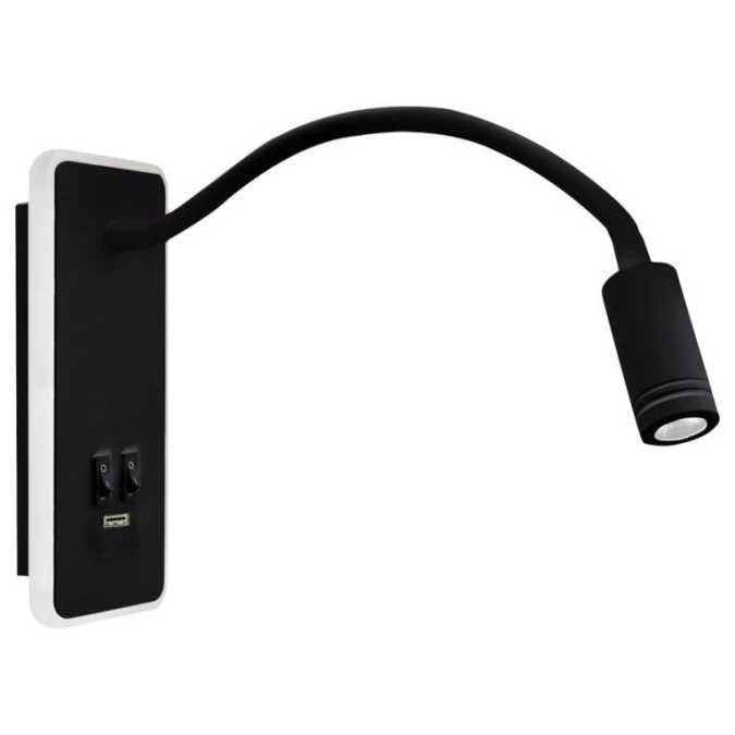 Lampka nocna BASE 8W+2W BLACK ML63500 Milagro - obrazek 2