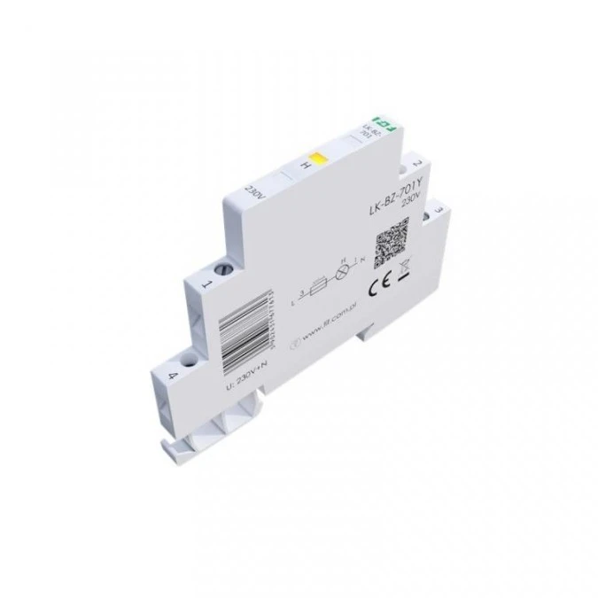 Lampka modułowa 1‑fazowa z zabezpieczeniem żółta 1/3S LED 230V LK‑BZ‑701Y - obrazek 3