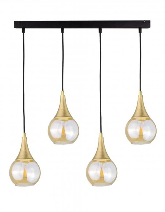 Lampa wisząca nowoczesna 4xE27 LACRIMA HONEY/GOLD - obrazek 1