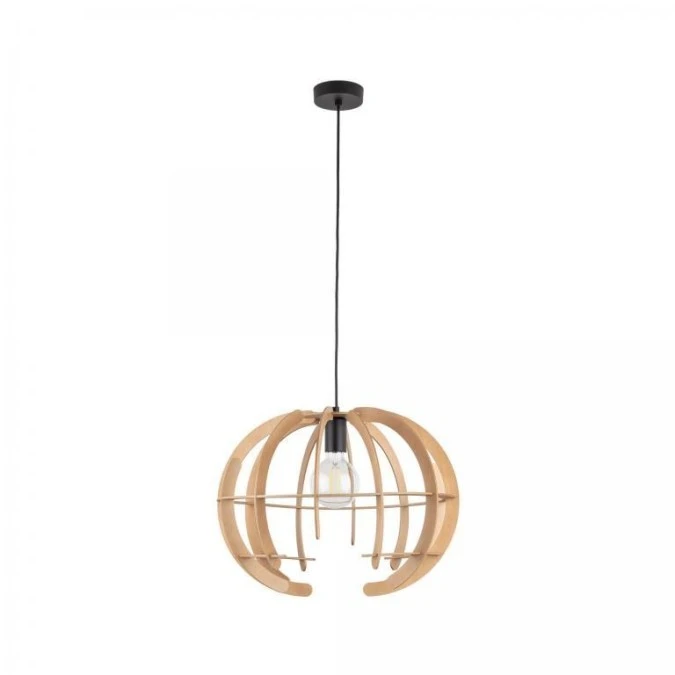 Lampa wisząca z nowoczesnym klatkowym kloszem w kolorze dębu na E27 VENUS WOOD M 6886 TK Lighting - obrazek 1
