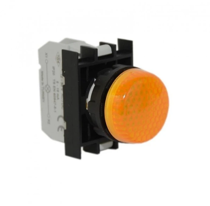 Lampka sygnalizacyjna B z LED, 100‑230V AC, żółta T0‑B0S0XS - obrazek 3