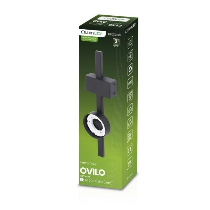 Lampa Sufitowa LUMILED OVILO Oprawa Halogenowa LED GX53 Spot Kinkiet Reflektor Ścienna 3 Lata Gwarancji - obrazek 2
