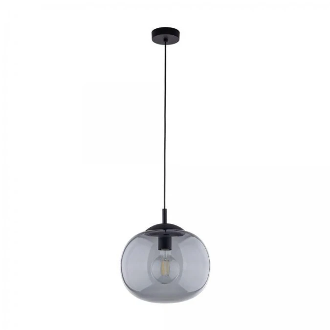Lampa wisząca z kulistym, czarnym kloszem ze szkła VIBE 1xE27 4837 TK Lighting - obrazek 1