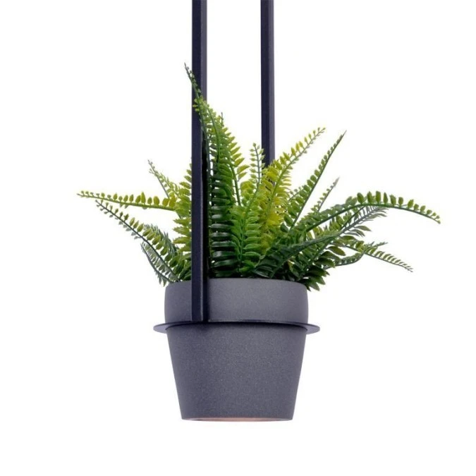 Lampa wisząca czarna z kwietnikiem z serii ESTERA K‑4038 Kaja Lighting - obrazek 3