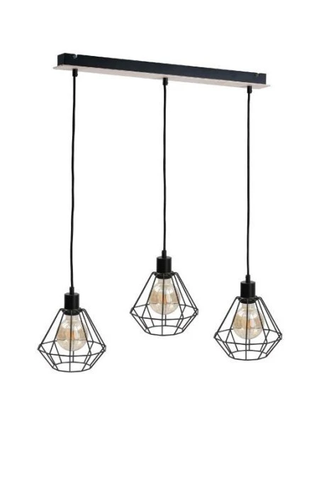 Lampa wisząca loftowa 3xE27 ATWOOD - obrazek 1