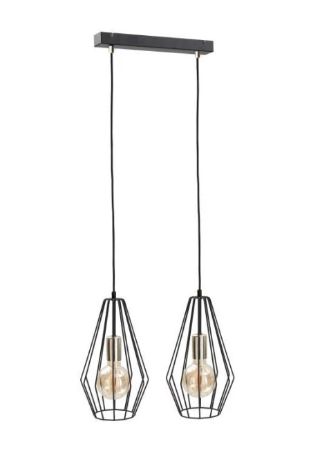 Lampa wisząca loftowa 2xE27 LEX GOLD - obrazek 1