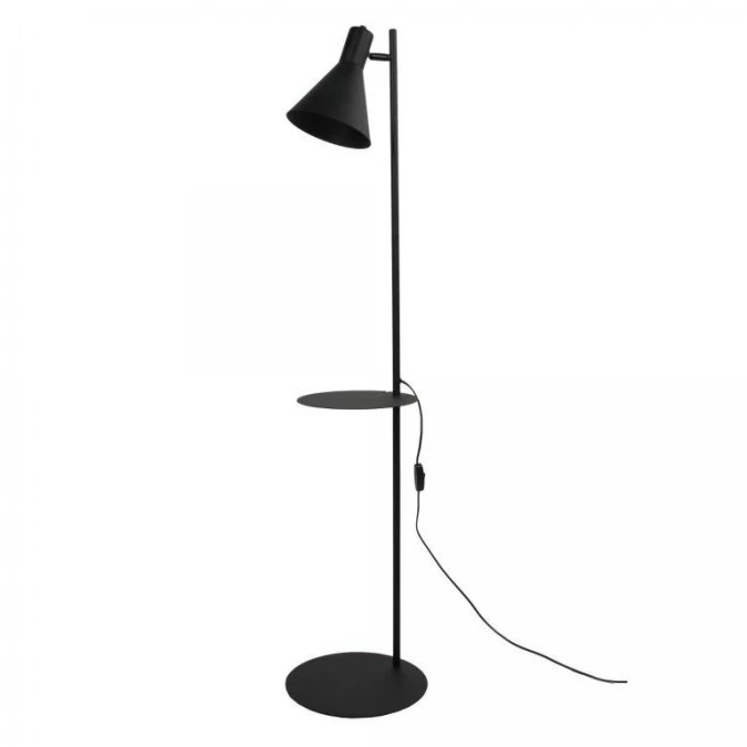 Lampa podłogowa czarna z półką 138cm JUMP 5864 1xE27 TK Lighting - obrazek 1