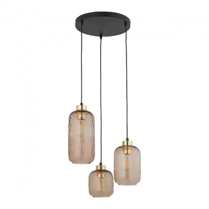 Lampa wisząca szklana PESCARA 3xE27 okrągła rozeta 4576 TK Lighting - obrazek 2