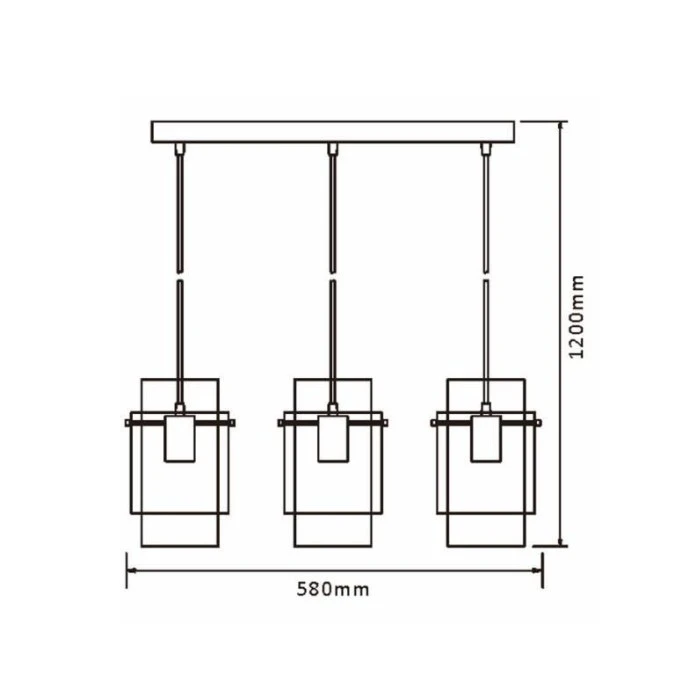 Lampa wisząca Savona 3 srebrna LP‑707/3L Light Prestige - obrazek 2