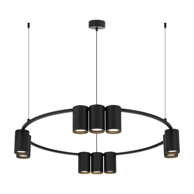 Lampa wisząca (koło) GENESIS BLACK 10xGU10 ML0373 Milagro - obrazek 1