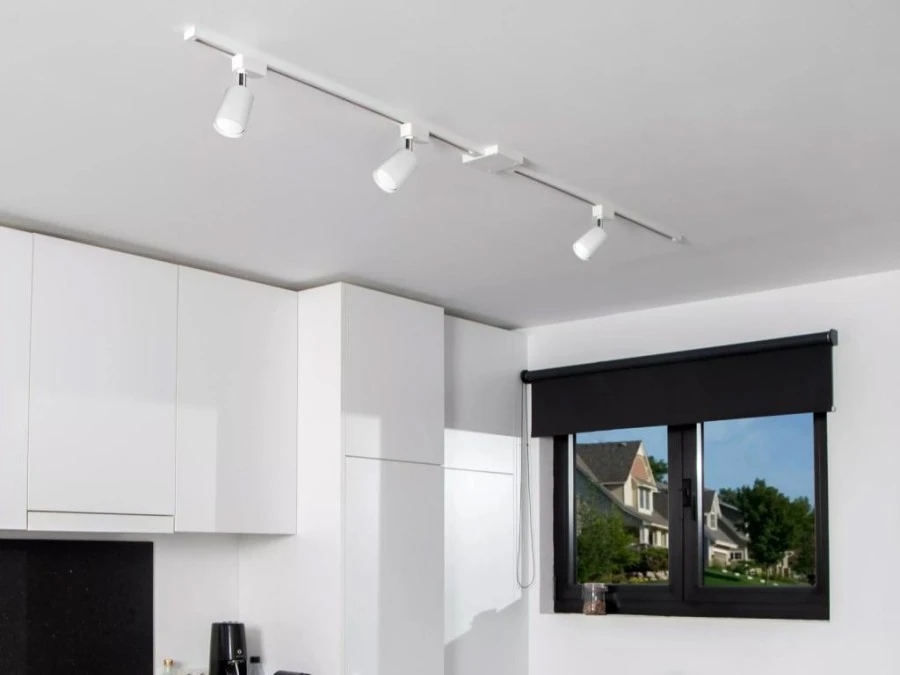Lampa Szynowa na Żarówkę GU10 Biała Jednofazowa - obrazek 2