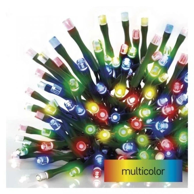 Lampki choinkowe 180LED 18m multikolor, zielony przewód, 8 programów, IP44 D4AM09 - obrazek 3