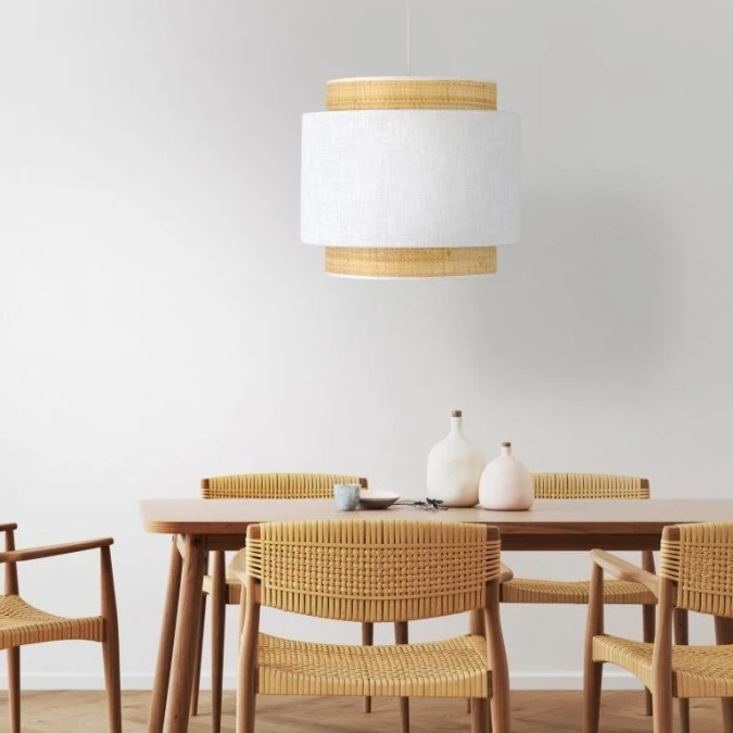 Lampa wisząca BOHO NEW 1 ‑ punktowa Biały / słomkowy 5653 TK Lighting - obrazek 2