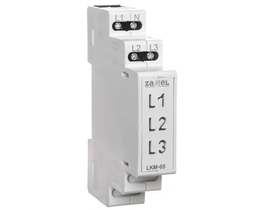 Lampka modułowa 3‑fazowa żółta/zielona/czerwona 230V AC LED TN LKM‑05‑40 EXT10000048 - obrazek 1