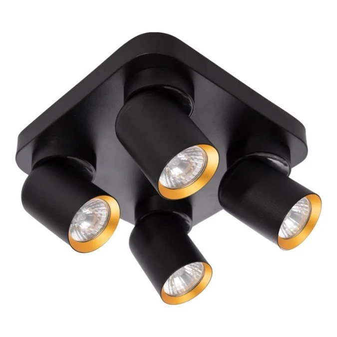 Lampa sufitowa Andy 4xGU10 Kwadrat Czarny + Złoty ML9941 Milagro - obrazek 2
