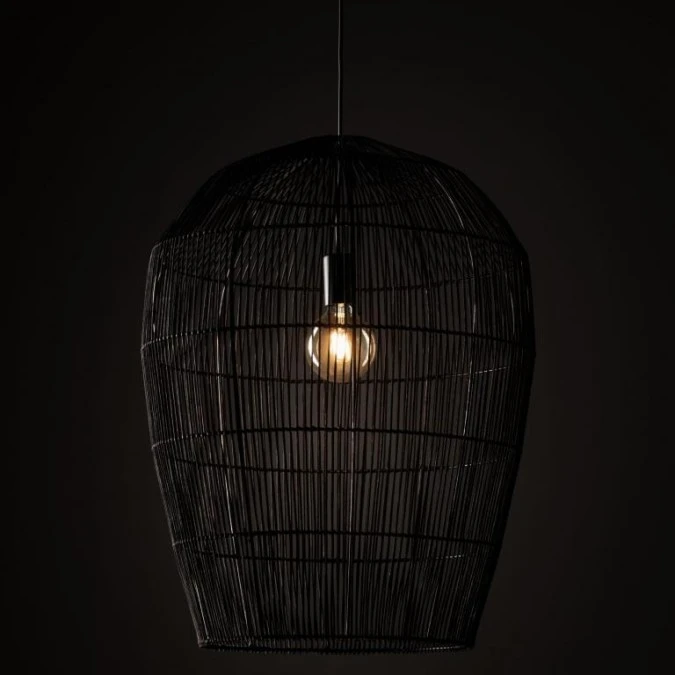 Lampa wisząca HAITI L Czarny bambusowy klosz na E27 11168 Nowodvorski - obrazek 3