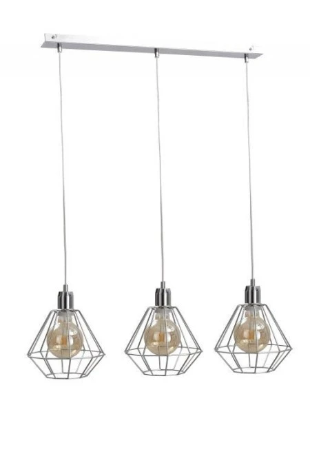 Lampa wisząca loftowa 3xE27 FOSKAL SILVER - obrazek 1