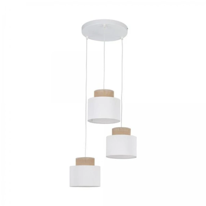 Lampa wisząca 3xE27 biała DUO 2594 TK Lighting - obrazek 1