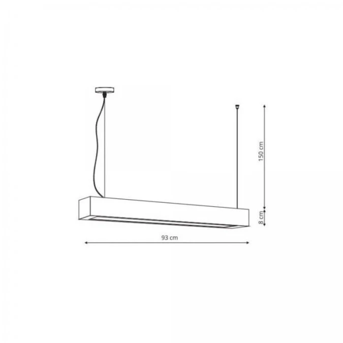 Lampa wisząca Ibros duża 24W CCT IP20 1xLED czarna LP‑7001/1P 20 BK‑93 24 CCT Light Prestige - obrazek 2