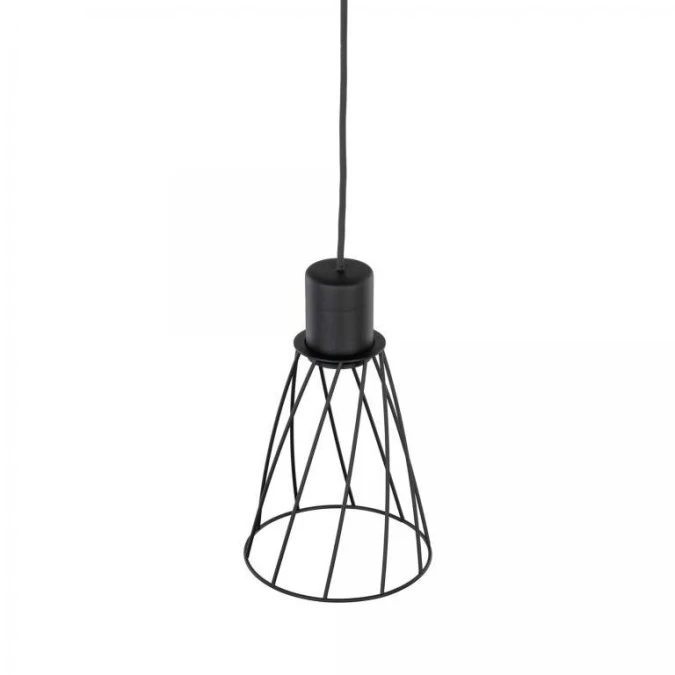 Lampa wisząca MODESTO czarna, druciany klosz w industrialnym tylu na GU10 10159 TK Lighting - obrazek 3