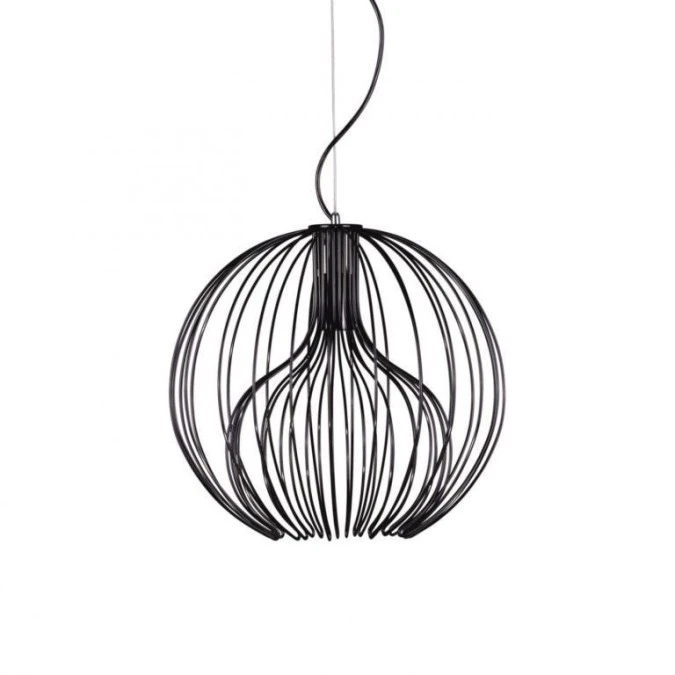 Lampa wisząca TORI czarna, elegancki klosz ‑ druciana klatka na E27 K‑3405 CZARNY Kaja Lighting - obrazek 1