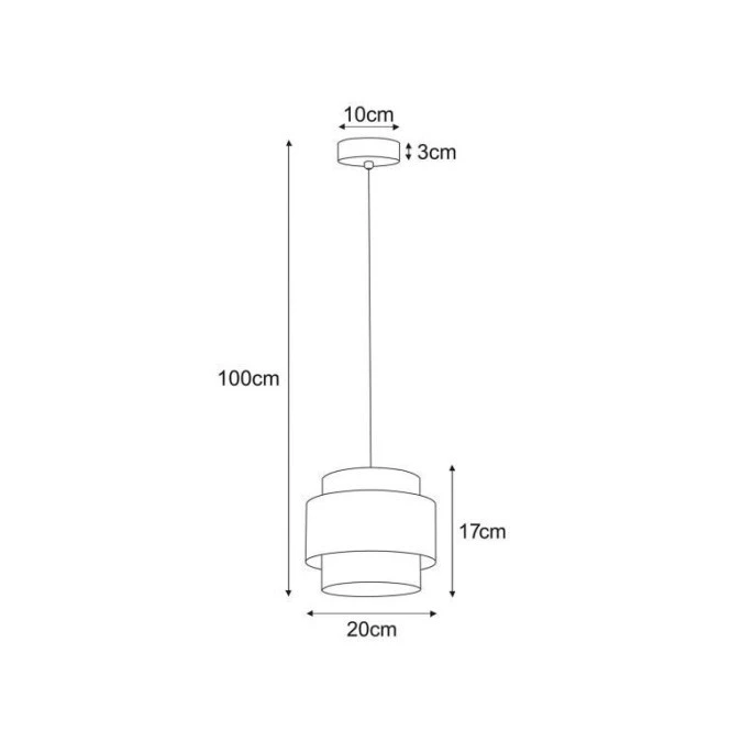 Lampa wisząca ETELA , podwójny czarno szary klosz na E27 do salonu K‑5170 Kaja Lighting - obrazek 2