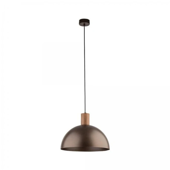Lampa wisząca brązowa metal+drewno E27 OSLO 4508 TK Lighting - obrazek 2