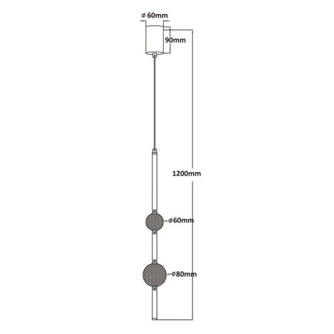 Lampa wisząca VAKU złota LP‑719/2P GD Light Prestige - obrazek 2
