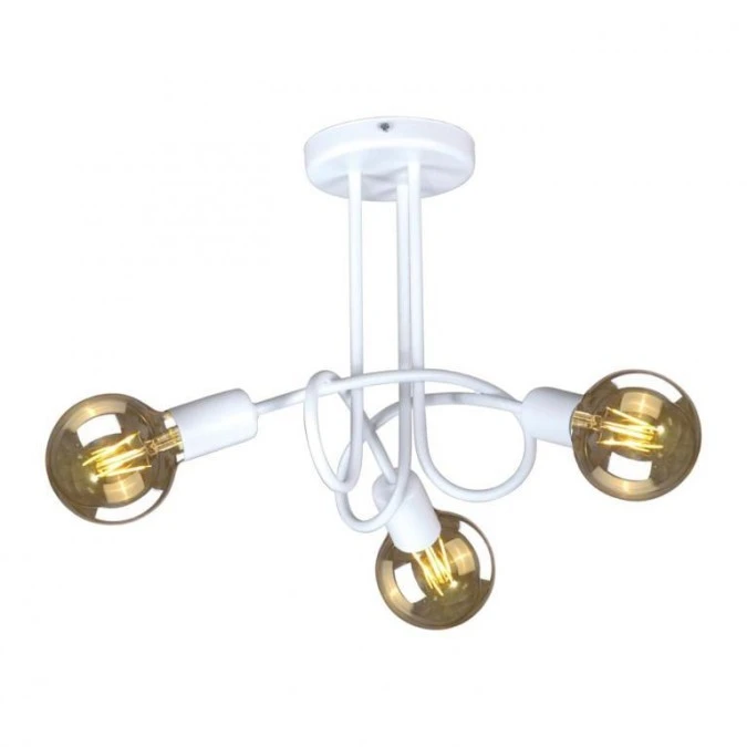 Lampa sufitowa nowoczesna DEZE, biała, zakręcone ramiona na E27 K‑3610 Kaja Lighting - obrazek 1