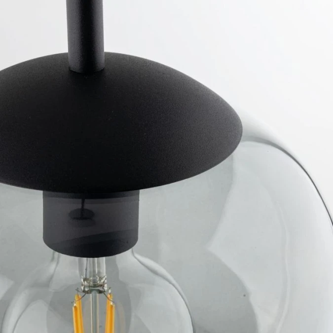 Lampa wisząca ze szklanym, grafitowym kloszem 1xE27 VIBE 5825 TK Lighting - obrazek 3