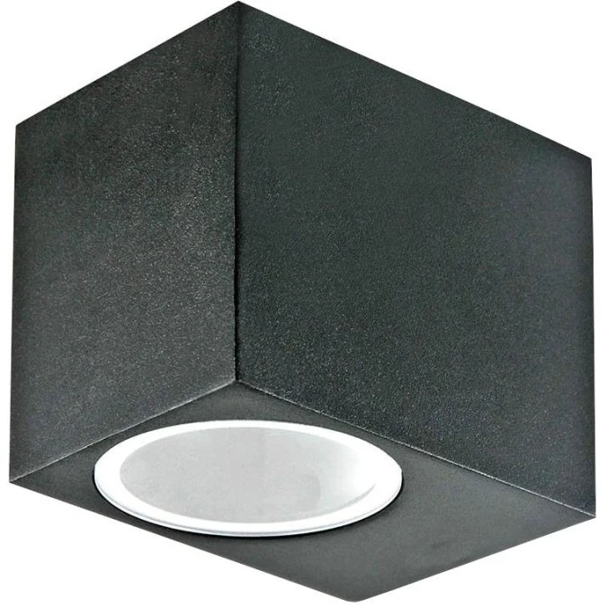 Lampa ścienna, kinkiet kwadrat GU10 max 35W czarny IP44 V‑TAC VT‑7651SQ - obrazek 1