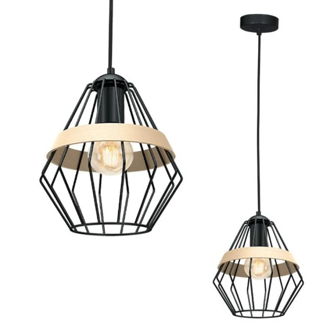 Lampa wisząca CLIFF BLACK 1xE27 MLP5524 Milagro - obrazek 2