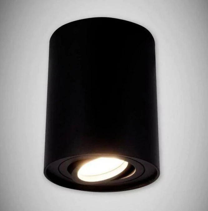 Lampa plafon tuba reflektor HARY C czarny natynkowa GU10 03713 STRUHM - obrazek 3