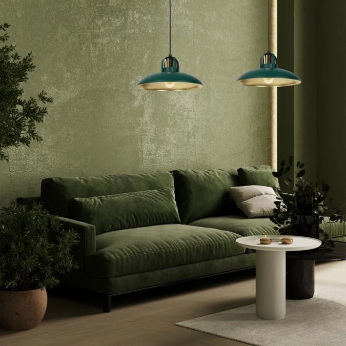 Lampa wisząca FELIX GREEN/GOLD 2xE27 MLP7710 Milagro - obrazek 3