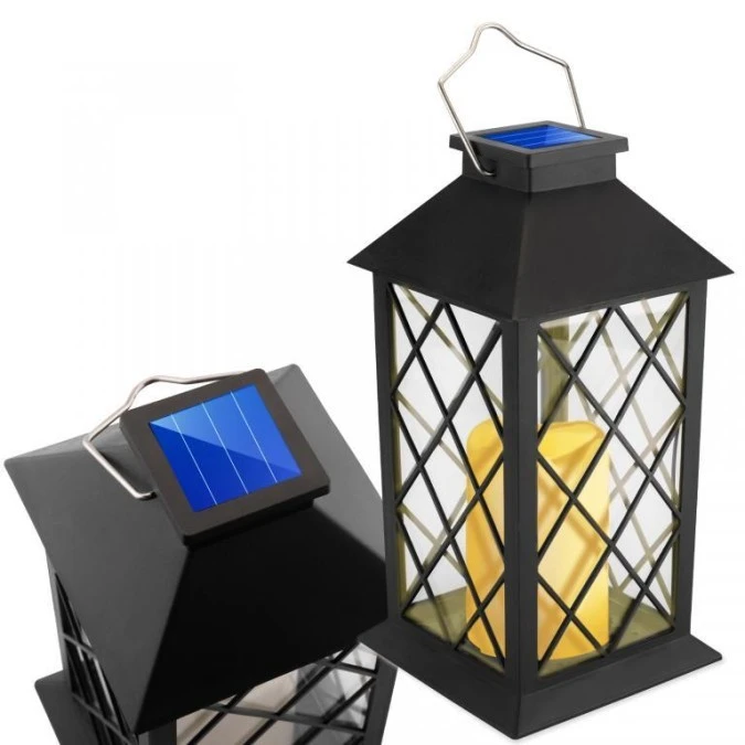Lampa Solarna Ogrodowa LED Stojąca LIRIO 2 IP44 Wisząca Czarna Latarenka LUMILED - obrazek 2