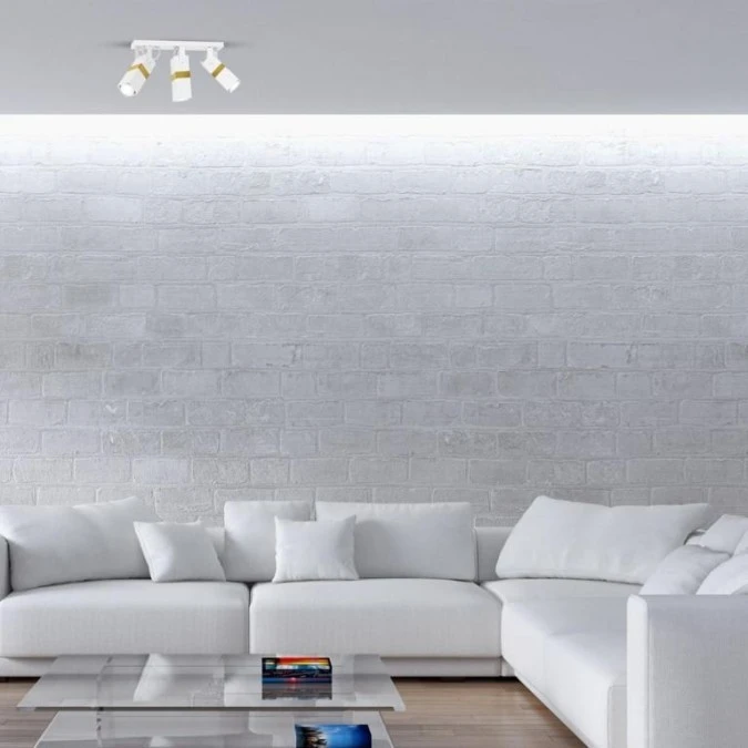 Lampa sufitowa VIDAR WHITE/GOLD 3xGU10 MLP6274 Milagro - obrazek 3