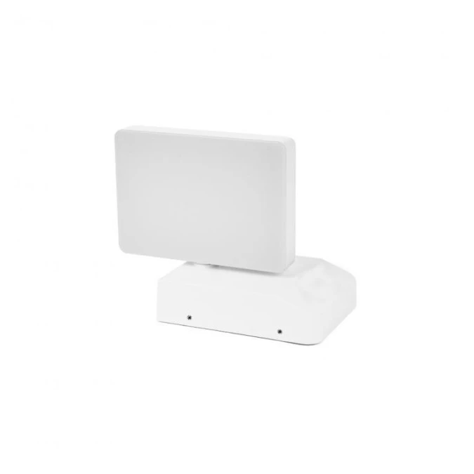 Lampa ścienna kwadratowa, kinkiet 350st LED 17W 2580lm 4000K biały barwa NW biała neutralna IP65 V‑TAC VT‑11020‑SQ‑W - obrazek 2