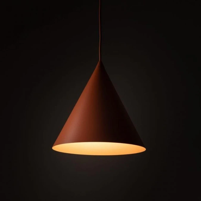 Lampa wisząca czerwona E27 stożek SHINE 6632 TK Lighting - obrazek 3