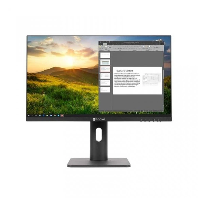 Monitor LED 24 Full HD do pracy 18/7 z regulacją pracy pion/poziom/nachylenie, wejścia Displayport, HDMI, VGA LH‑2402 - obrazek 1