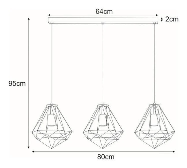 Lampa wisząca MARKO, koszykowe klosze na E27, nad blat stołu K‑4004 Kaja Lighting - obrazek 3