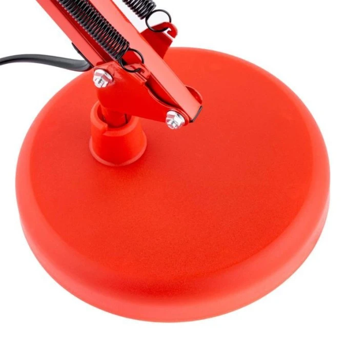 Lampka Biurkowa Kreślarska Stołowa E27 TOBI Czerwona Lumiled + uchwyt na blat - obrazek 1