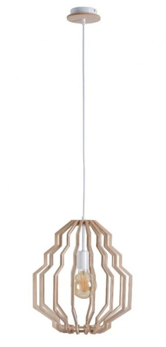 Lampa wisząca nowoczesna drewno 1xE27 RUFO NATURAL - obrazek 1