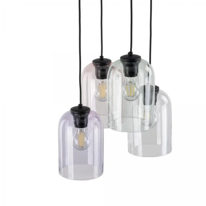 Lampa wisząca szklana na okrągłej rozecie 4xE27 MOLLY 4 KOŁO 10301 TK Lighting - obrazek 3