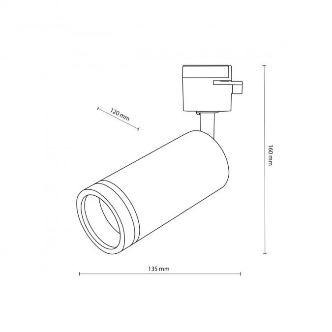Lampa reflektor na szynę biały 1 fazowy TRACER GU10 WHITE RING 6898 TK Lighting - obrazek 2
