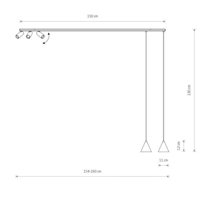 Lampa przysufitowa FOURTY 5xGU10 R50, GU10 R35 Biały 11446 Nowodvorski - obrazek 2