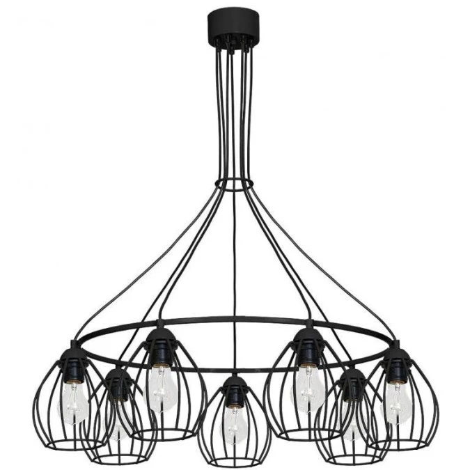 Lampa Wisząca DON BLACK 7xE27 MLP752 Milagro - obrazek 1