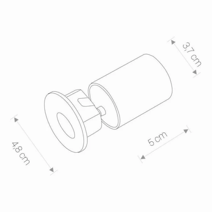 Lampa ścienna OIA LED 2W 50lm 3000K BLACK 9102 Nowodvorski - obrazek 2